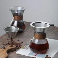 Hand Brewed Glass Coffee Sharing Pot Barista Tools Household Filter Coffee Pot Set Coffeeware Teaware Coffe Accessories 2
