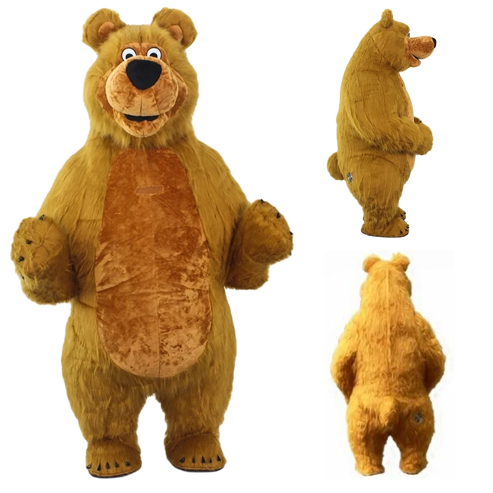 

Inflatable Martha Bear Brown Bear Giant Costume Adult Walking Mascot Animal Cartoon Character Strange Costume Halloween Party An