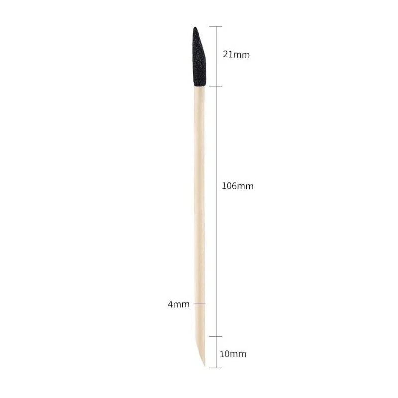 Double-ended Black Sand Orange Wood Stick Manicure Removing Fake Nails Rhinestones Dotting Cuticle Pusher Nail Pedicure Tool, nail care kit,manicure tools,manicure pedicure kit,manicure set,nail art pusher,manicure pedicure tools,cuticle pusher,nail manicure sticks