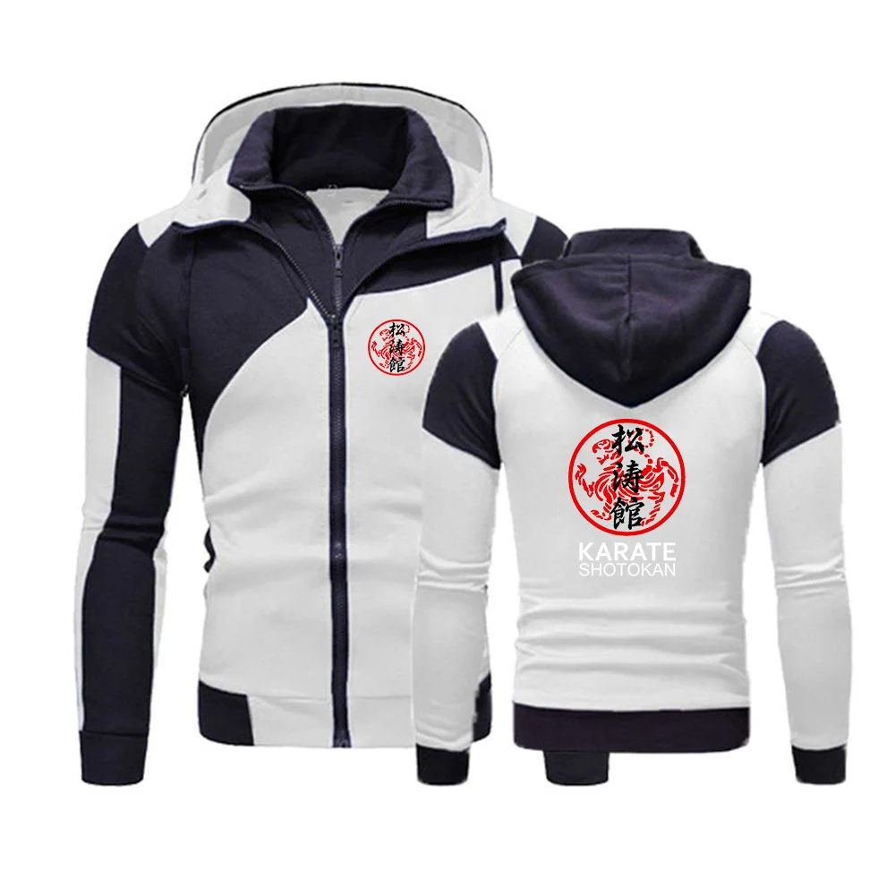 Shotokan Karate-캐주얼 후드 스웨터 포켓 긴 소매 풀오버 가디건 탑 의류 남성용, 지퍼 후드, 2022 신상