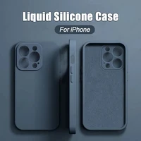 Luxury Liquid Silicone Phone Case For Apple iPhone 16 15 14 13 12 11 Pro Max Soft Case Shockproof Bumper Cover Phone Accessories 1