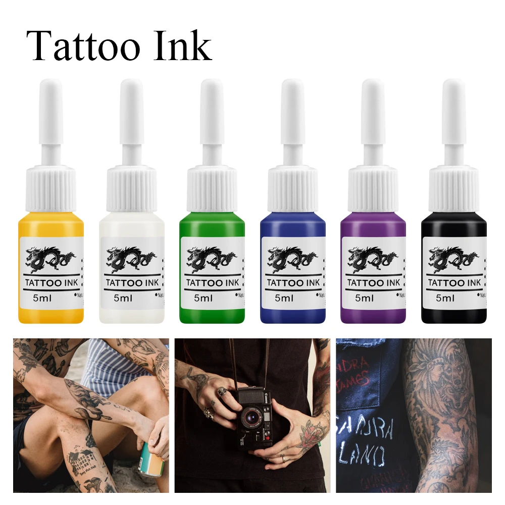 4/6/10/20pcs/Set Tattoo Ink 5ml Pigment Set Permanent Tattoo Body Art Ink Professional Beauty Makeup Supplies tattoo ink tattoo ink pigment tattoo ink kit