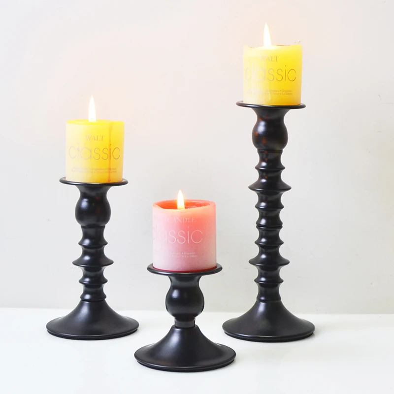 

PEANDIM Metal Candle Holders Brief Candlesticks Wedding Pillar Candle Stand Wedding Party Table Centerpieces Home Craft Decor