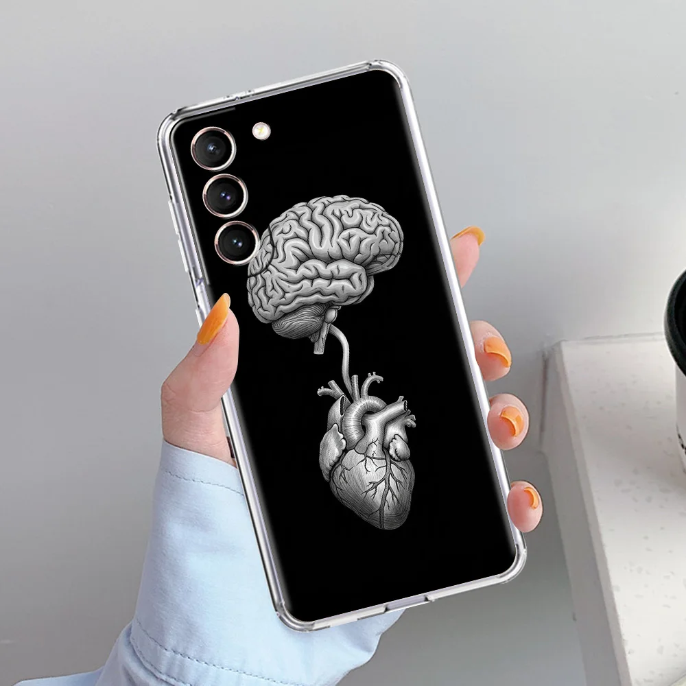 Soft Clear Phone Case with Creative Heart Medical Design