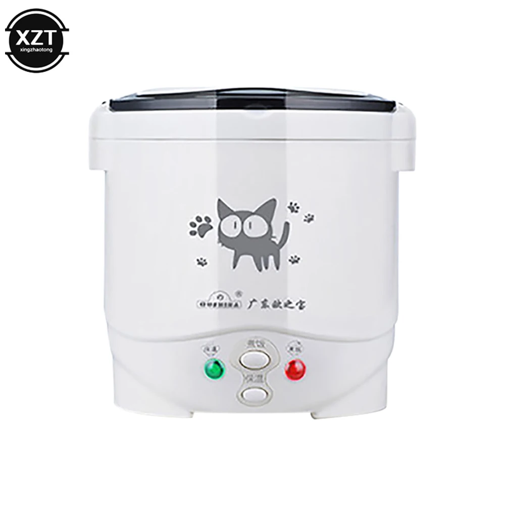 Car Mini Multifunctional Eletric Rice Cooker Portable Water Food Warmer Machine Lunch Box Hot Soup Porridge Cooking Machine changhong rice cooker mini smart rice soup separation multifunctional household small rice cooker