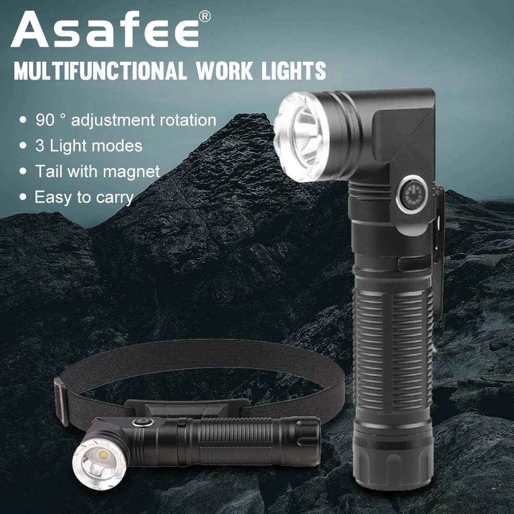 

Asafee XPG LED Strong Lamp Headlight with Magnet Pen Clip Portable Outdoor Lighting Multifunctional Mini Flashlight