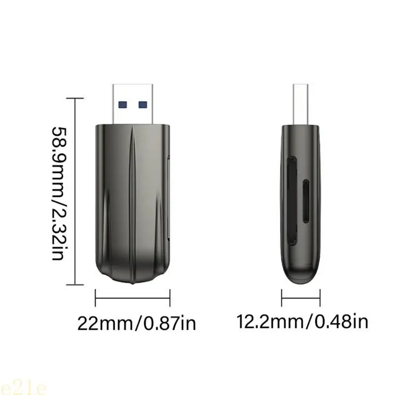 E21E 메모리 카드 리더기 USB3.0 PC 노트북 컴퓨터용 TF 메모리 카드 리더기