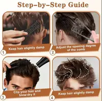 Pince à cheveux antidérapante, outil de coiffure en caoutchouc souple, pince de positionnement pour hommes et femmes, pour coiffure DIY et barbier 5