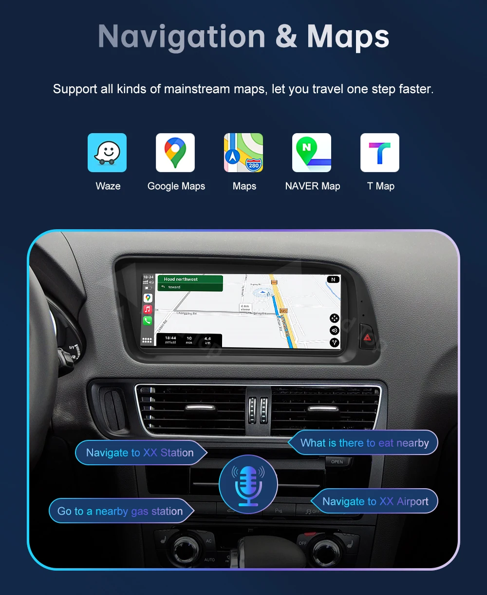 8,9'' Road Top Multimedia-Display-Touchscreen für Audi Q5 2009-2017 mit Airplay, Miracast-Funktion, kabellosem Carplay und Android Auto – Detail 13