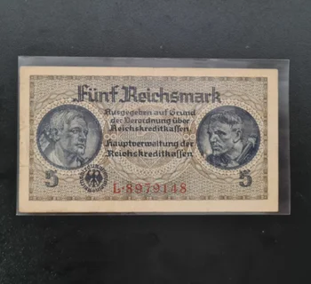 Коллекционные предметы 1940-1942 Германия 5 mark Original Notes XF (не использовать Ahora)