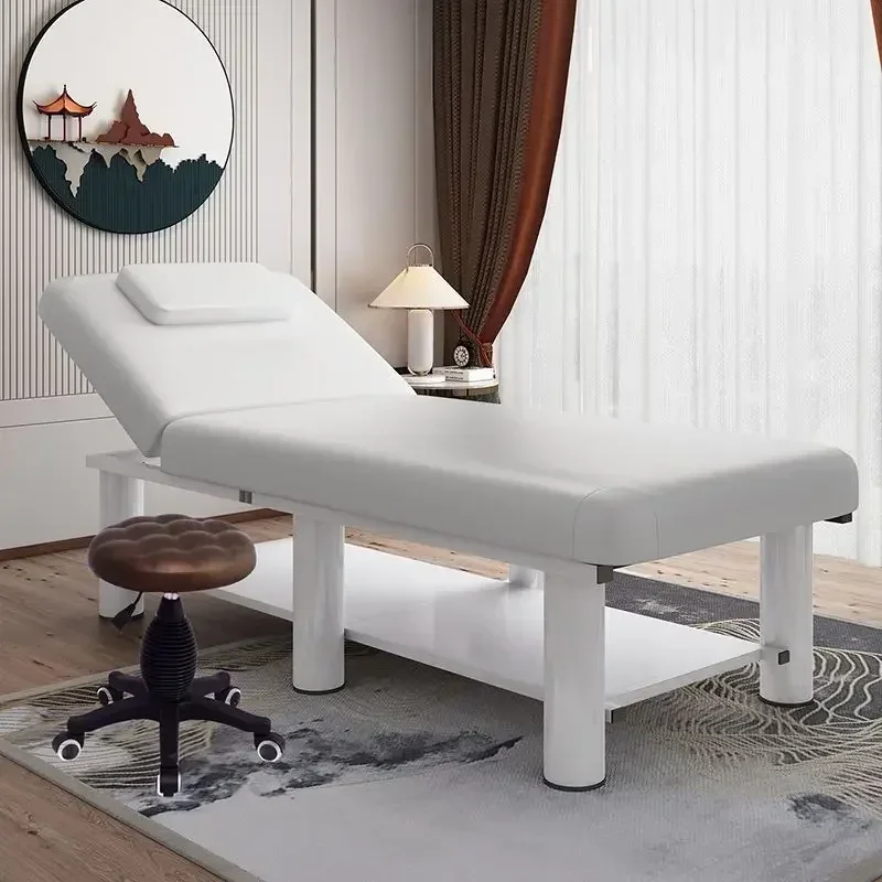Table De Massage Pliante ZStyle Lolita - Blanc, 183x70x74 Cm, Capacité 220 Kg, Inclinaison 75°