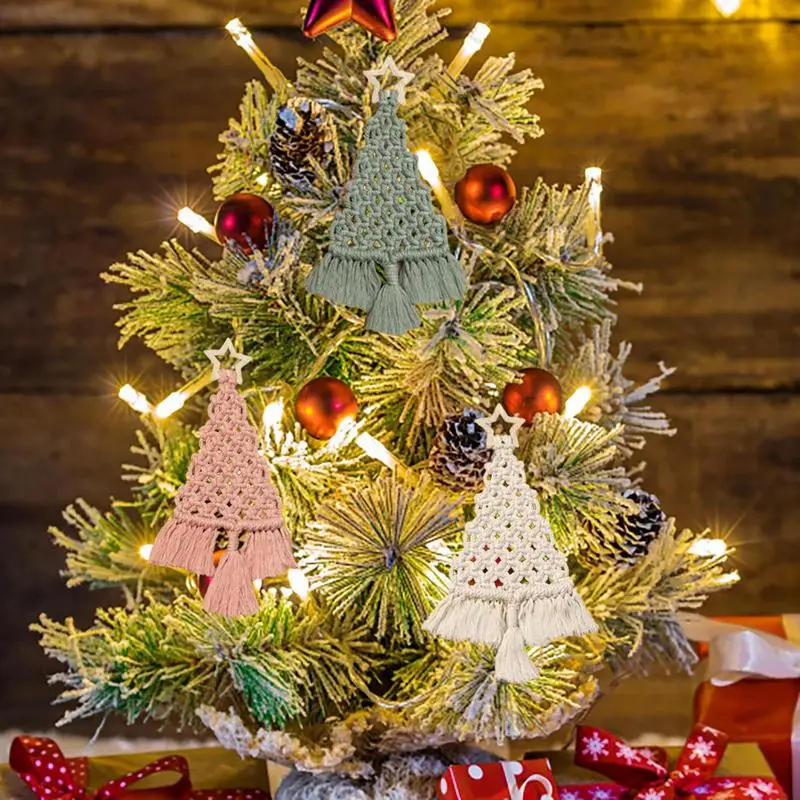 Duqulle Albero Di Natale Macramè Fai Da Te | Albero Di Natale Per