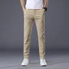 Thin Men's Pants Classic 7 Colors Summer New Casual Pant Business Fashion Stretch Cotton Slim Brand Male Trousers