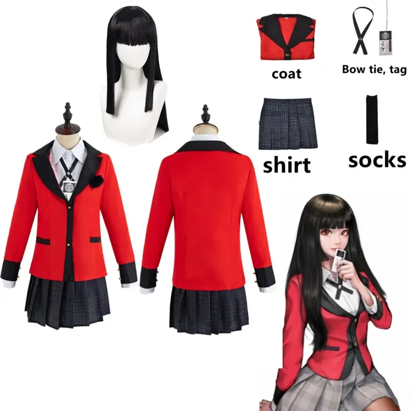 

Disfraces de Anime Kakegurui Jabami Yumeko, pelucas de jugador compulsivo, disfraces de fiesta de Halloween para mujer