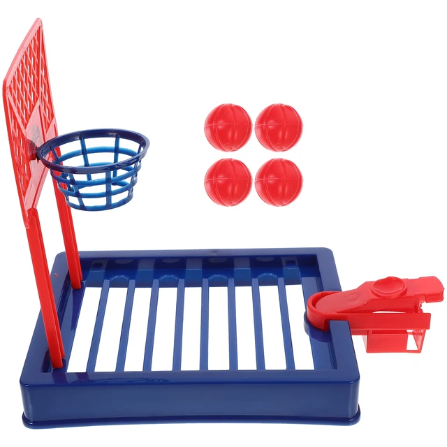 Mini Basketball Machine 4 Balls Red Desktop Toy for Kids Parties Gifts Sports Game Fun Plaything Educational Mini BasketBall 5