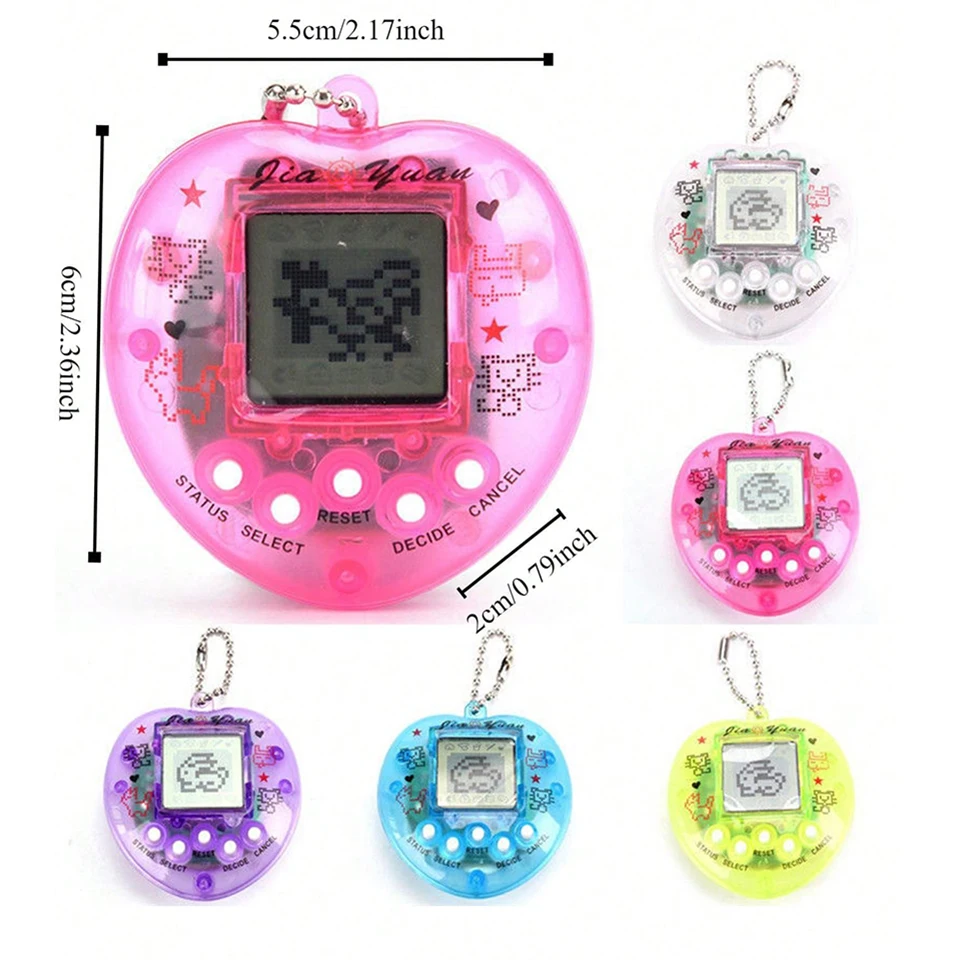 Heart Shape Electronic Pets Game Toys Virtual Tamagotchi Nostalgic Virtual Cyber Digital Animals Toys For Kids Christmas Gifts 6