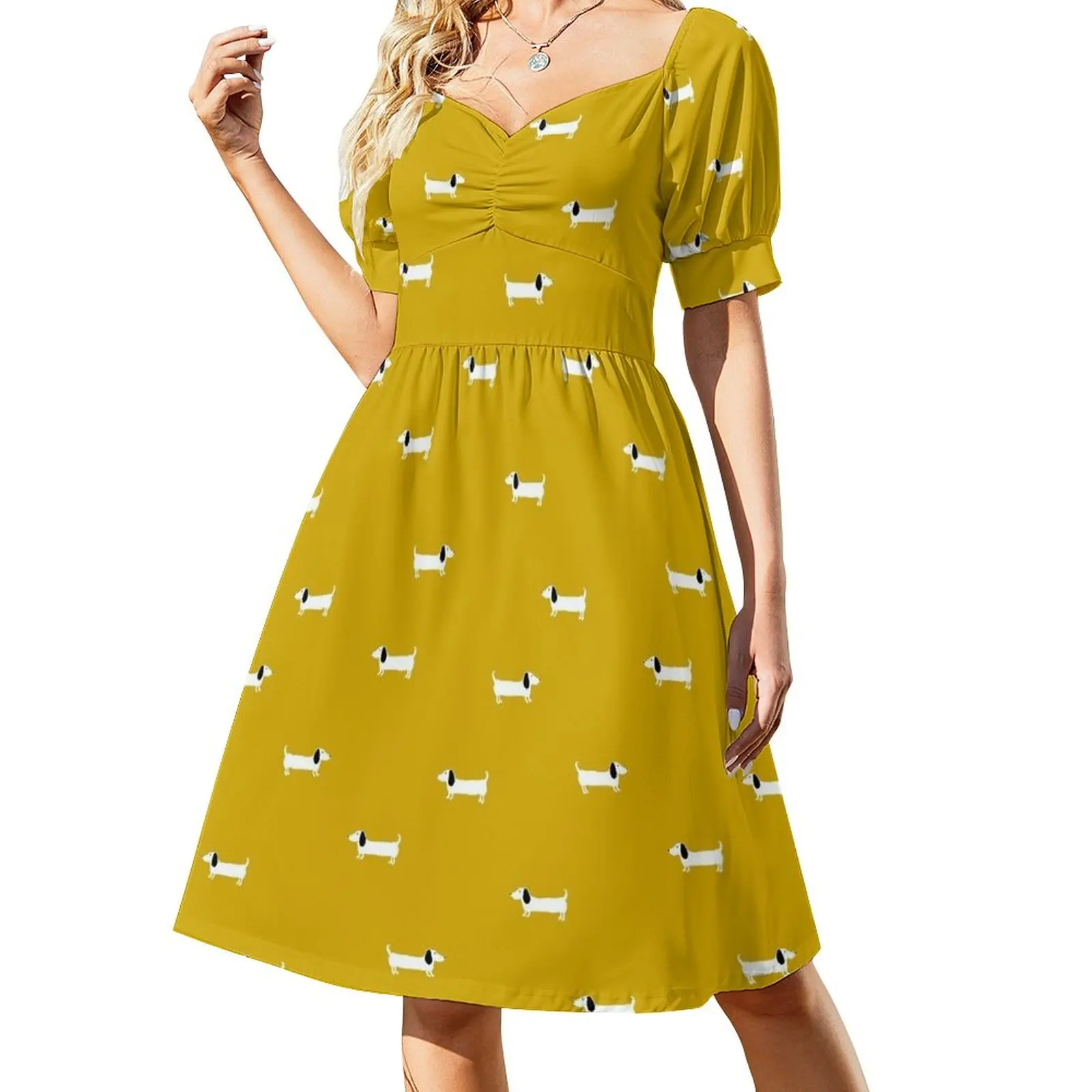 

Dog dachshund pattern Dress evening dress woman ladies dresses for women 2023
