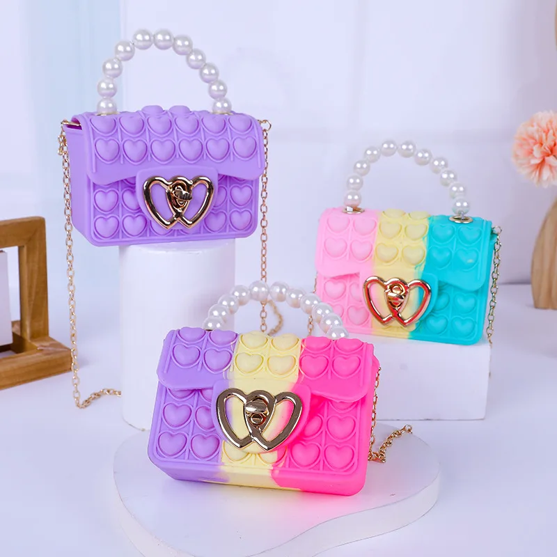 Girl unicorn fashion shoulder bag, popular finger toys for children decompression infant kids 1