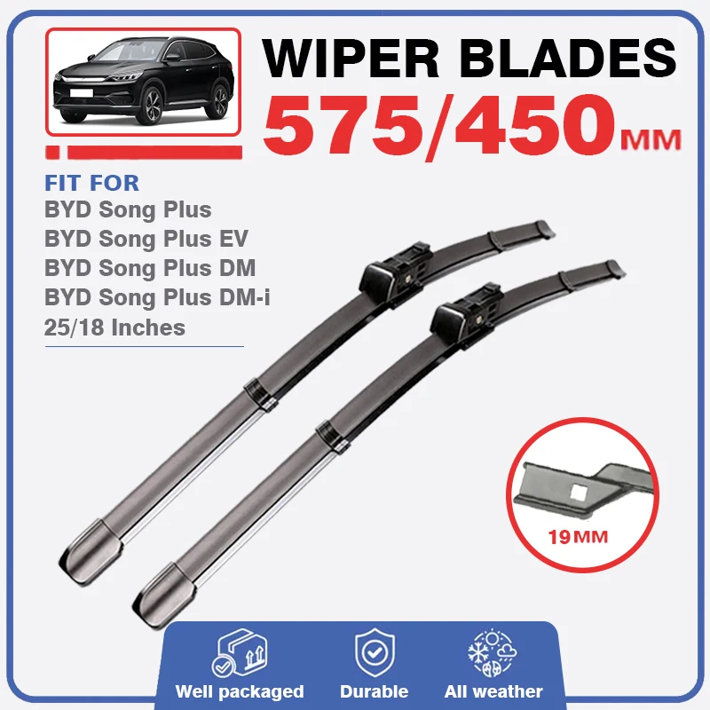 

Front Wiper Blades Set For BYD Song Plus 2020 2021 2022 2023 DM-i DM DMI Windshield Windscreen Brushes Accessories Rubber Refill