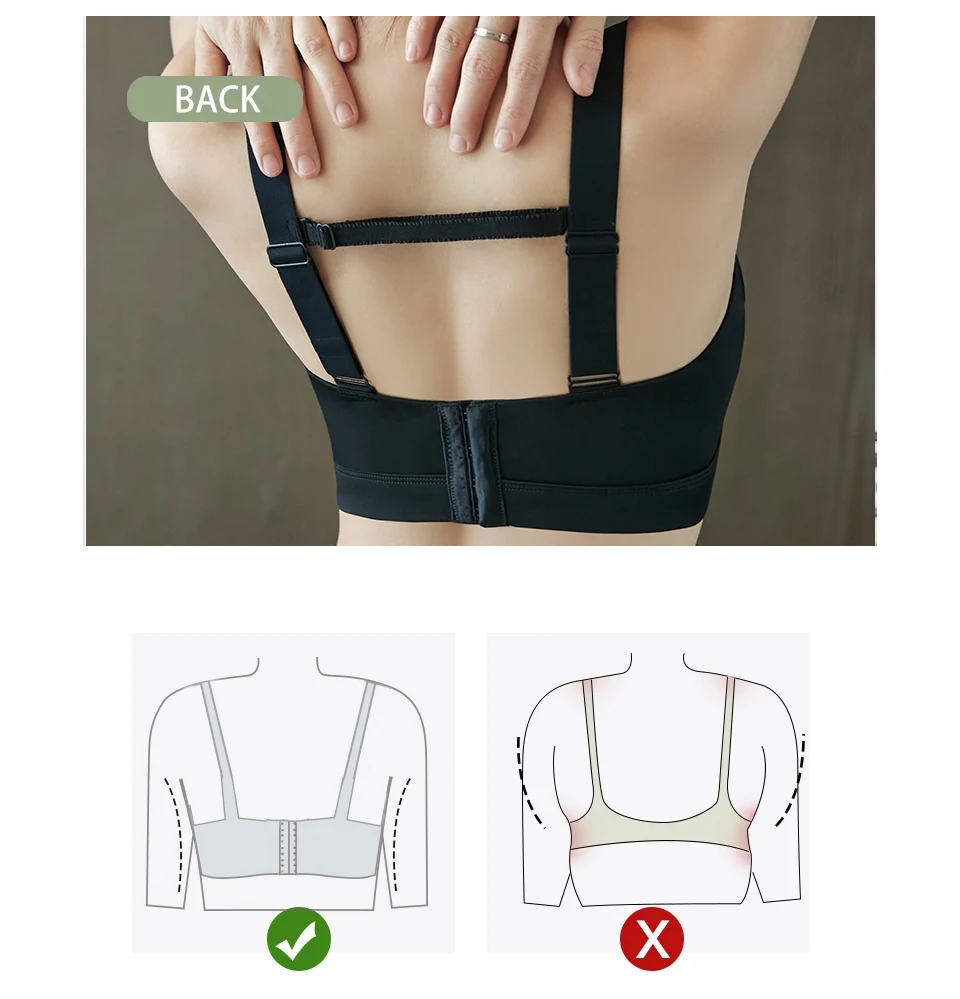 FallSweet 1/2 Uds. Sujetador deportivo sin aros para mujer Bralette de talla grande lencería cómoda Sexy diseño antiflacidez de copa completa fija