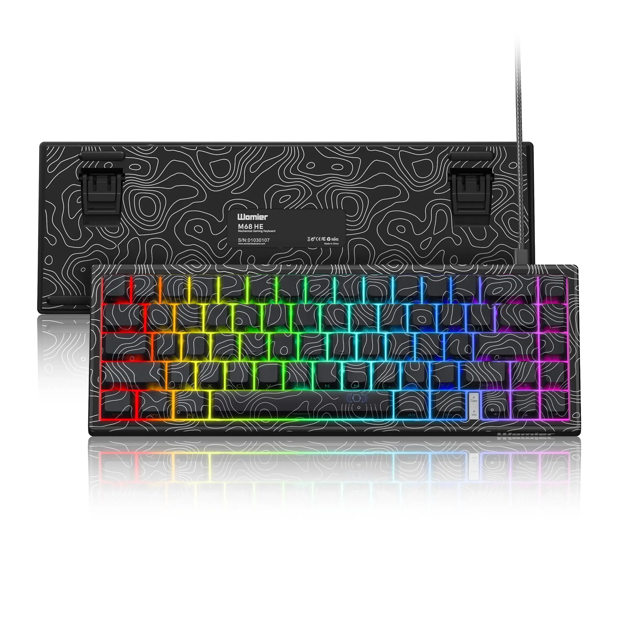 

Womier M68 HE Gaming Keyboard Rapid Trigger Mechanical Keyboard Wired RGB Custom Keyboard with Pre-lube Magnetic Switch for PC