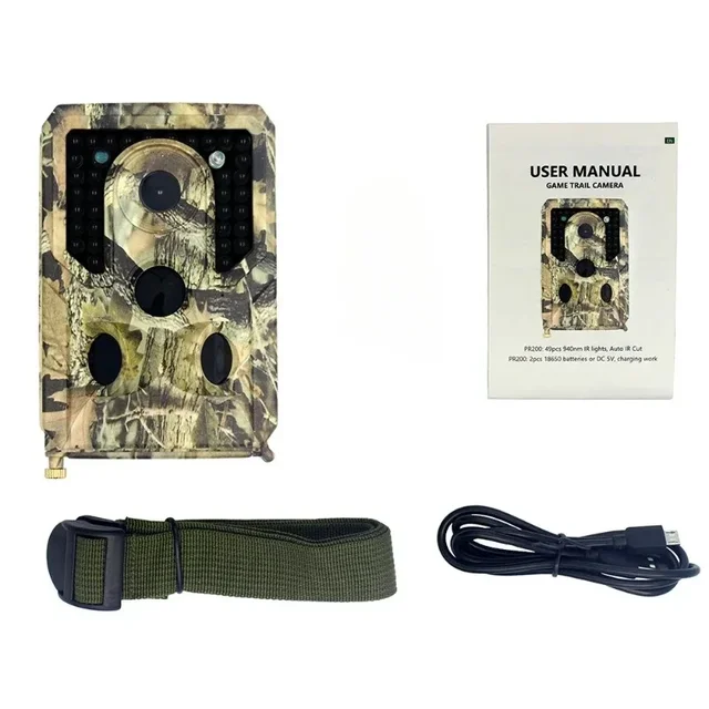 12MP 1080P Waterproof Wildlife Camera 110 Degree Detection Motion Activated Hunting Camera with Night Vision Trail Game Camer 5