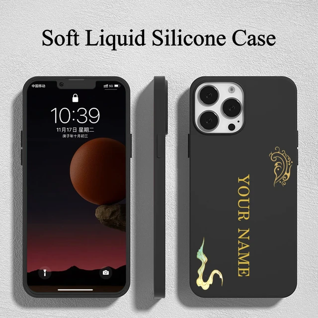 Funda personalizada con letras iniciales para iPhone iPhone 11 12 13 14 Pro  Max 14 Plus funda con escritura a mano con nombre personalizado 13 12 11  Pro Max - AliExpress