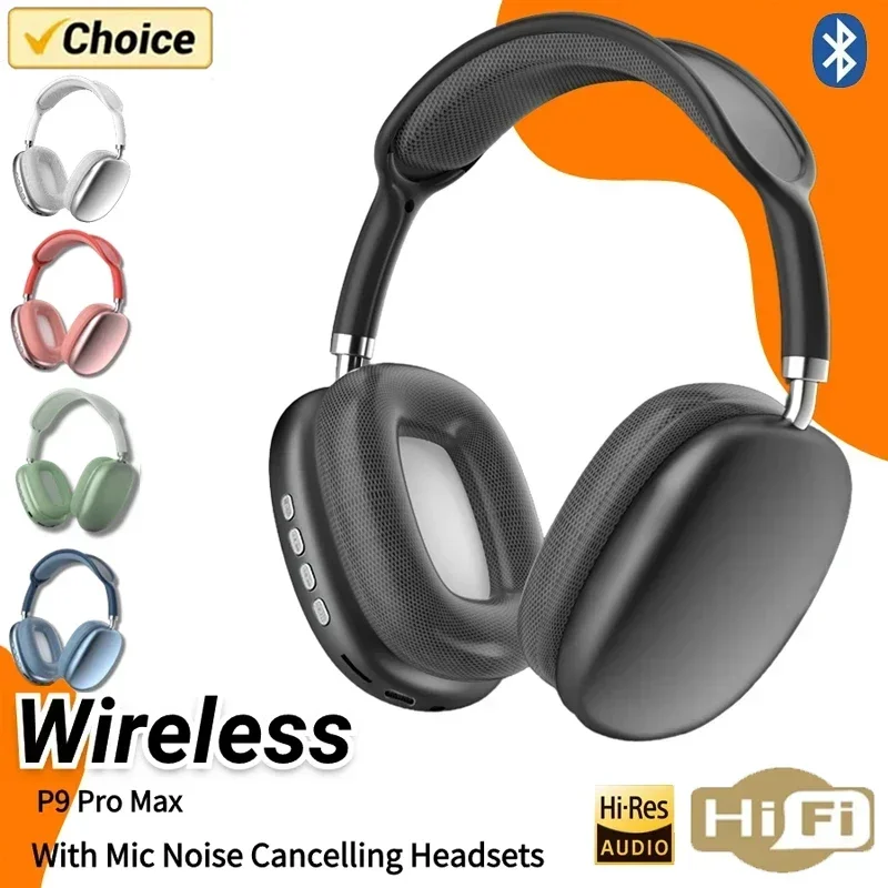 P9 Wireless Bluetooth Earphones Headphones Outdoor Sports Headset 5.3 With Charging Bin Display Touch Control Earbuds for Muisc wireless earphones