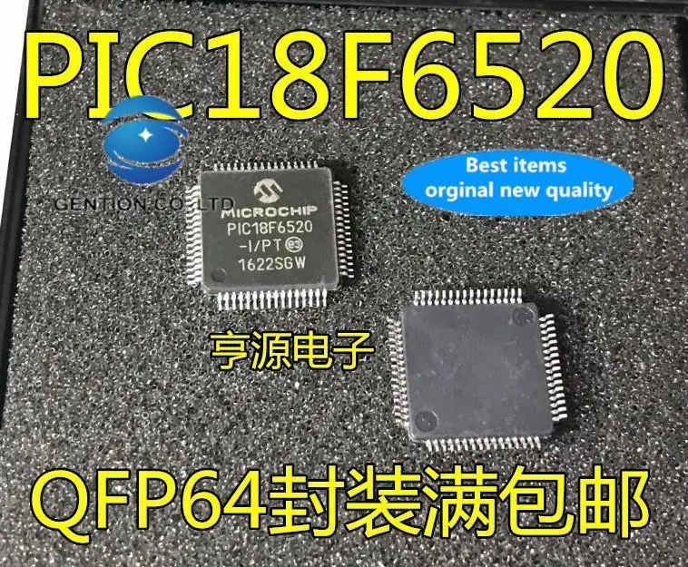 

5 шт. 100% оригинальный новый PIC18F6520 PIC18F6520-I/PT QFP64 MCU
