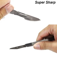 11 23 Scalpel Blade Set Metal Handle Stationery Steel Precision Craft Knife Cutter Wood Carve Stencil Box Open DIY Surgical Tool 5