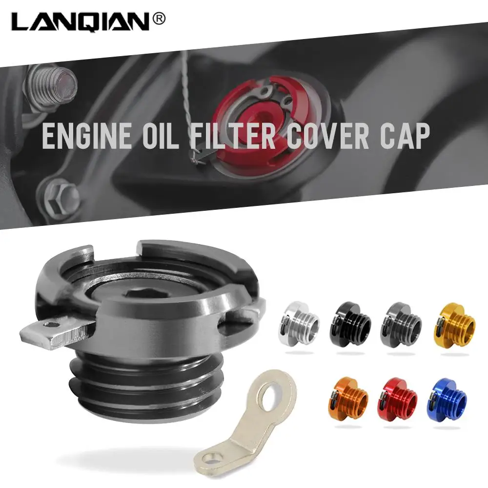 

For BONNE T100 T120 2016 2017 2018 2019 2020 Motorcycle Engine Oil Filter Cover Aluminum Oil Plug Cap Bolt