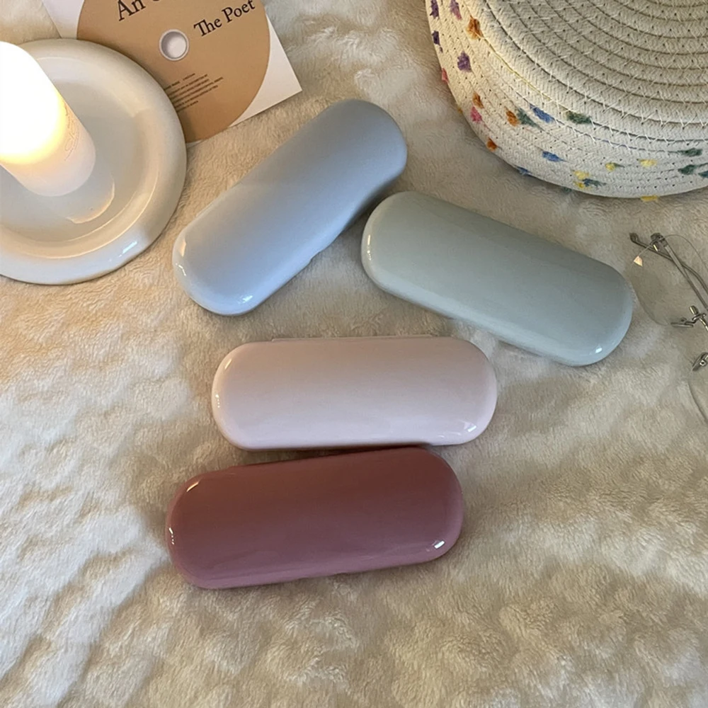 

Solid Color Women Sunglasses Storage Box Myopia Glasses Organizer Travel Glasses Protective Glasses Case Portable Cute