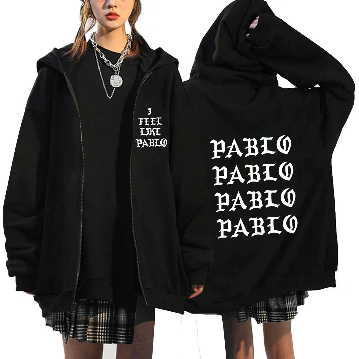 

Kanye West I Feel Like Pablo Zipper Hoodie Roupas Masculinas Women Men Oversized Hoodies Tops Femme Sweatshirts Jackets S-3XL