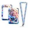 Disney Frozen 2 Elsa Anna Mini Princess Cute Pattern For ID Card Cover School Bus Card Badge Holder Charm Lanyard Accessories 6