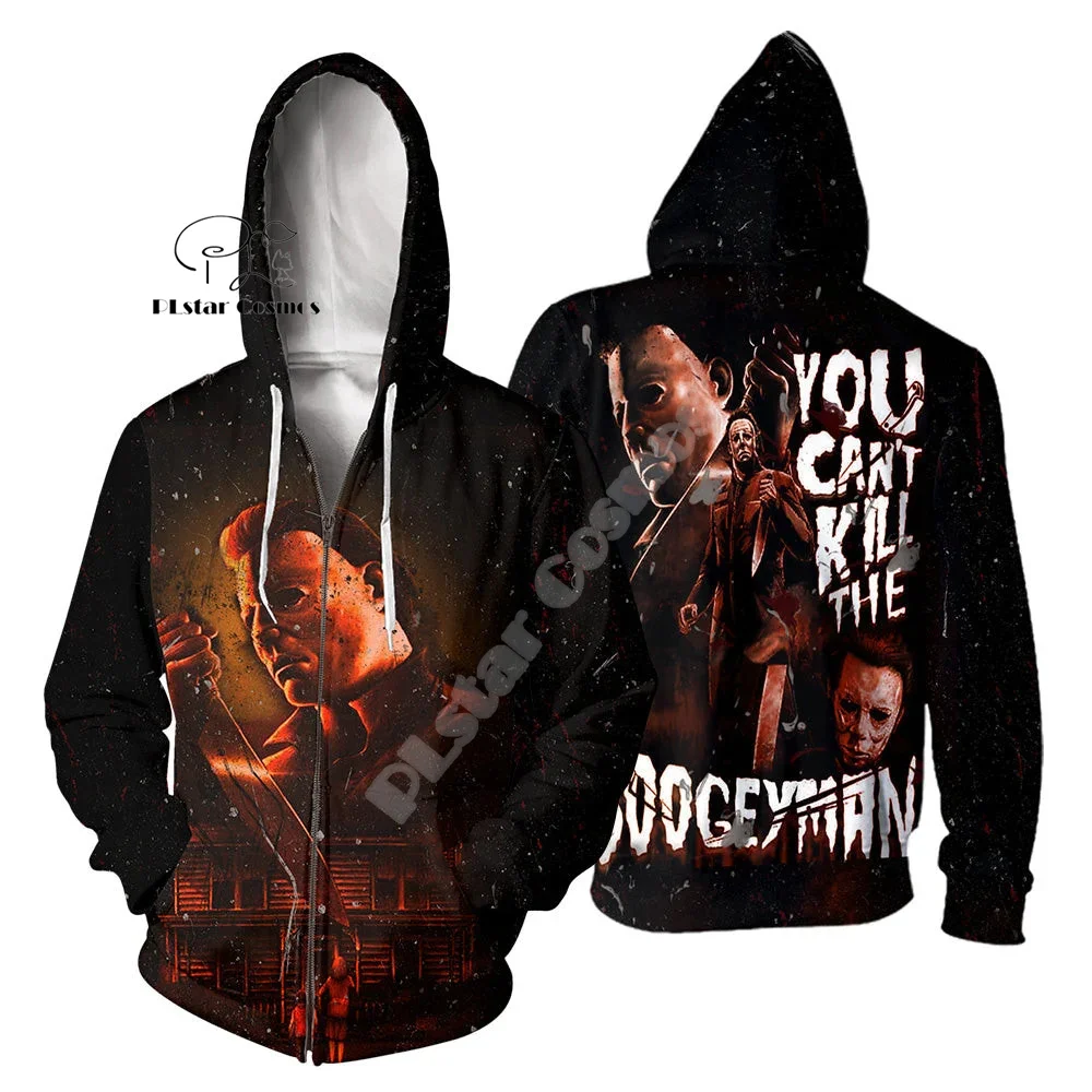 NewFashion Halloween Horror Terror Movie Character Michael Myers Jason Cosplay 3DPrint Pullover Harajuku Casual Jacket Hoodies Z