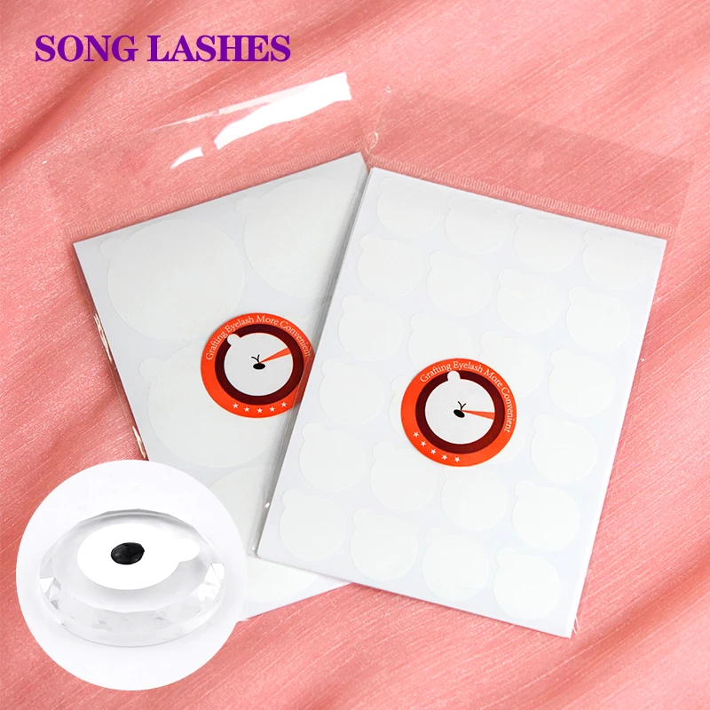 

Song Lashes Disposable Eyelash Glue Holder Foil Eyelash Extension Glue Cover Pallet Glue Paper Patches Sticker Eye Sticker