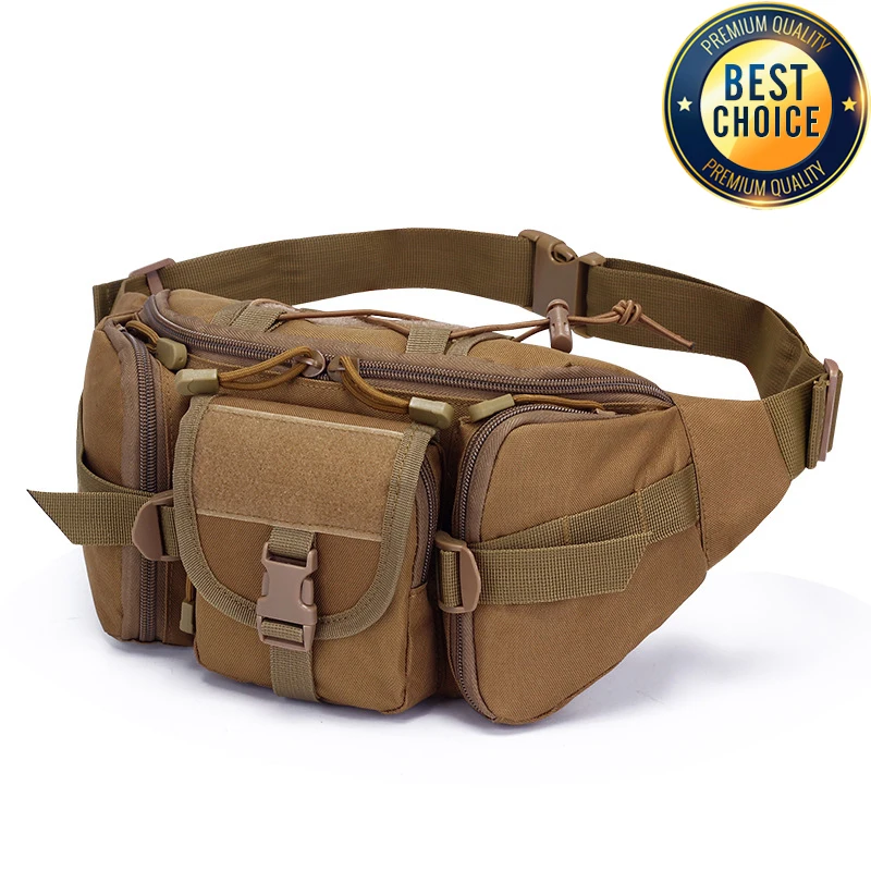Nylon Tactical Waist Bag for Men Outdoor Hiking