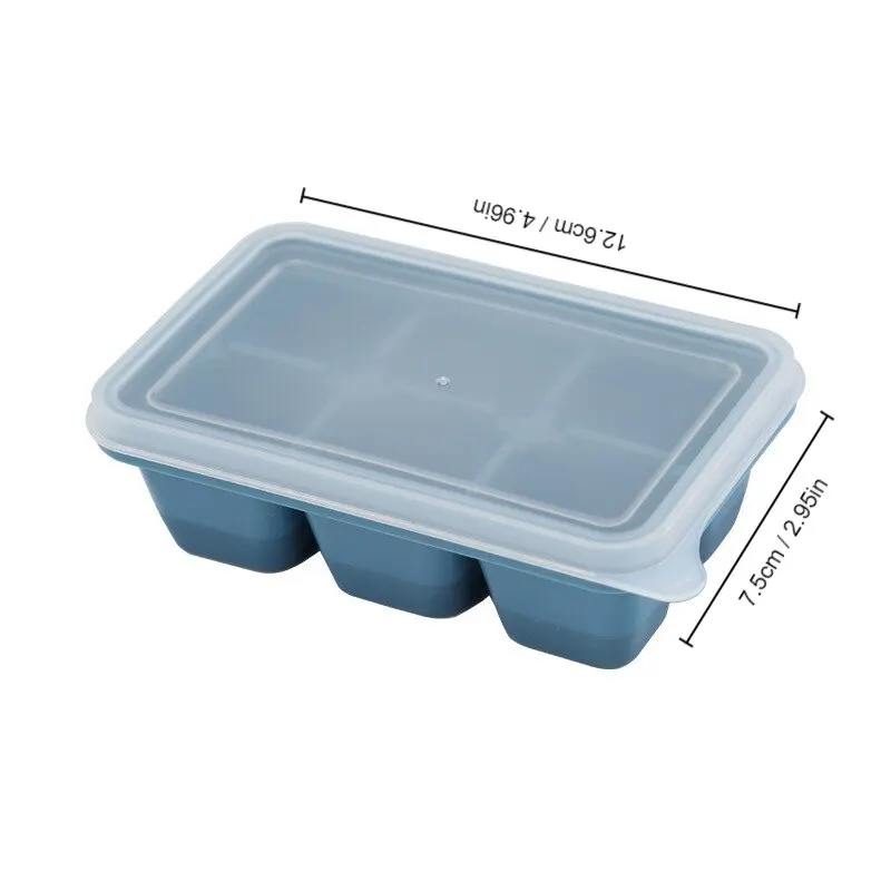 Ice Cube Ice Box Frozen Mold Refrigerator Homemade Frozen Box with Lid Silicone TikTok Hot Cube ice cube mold