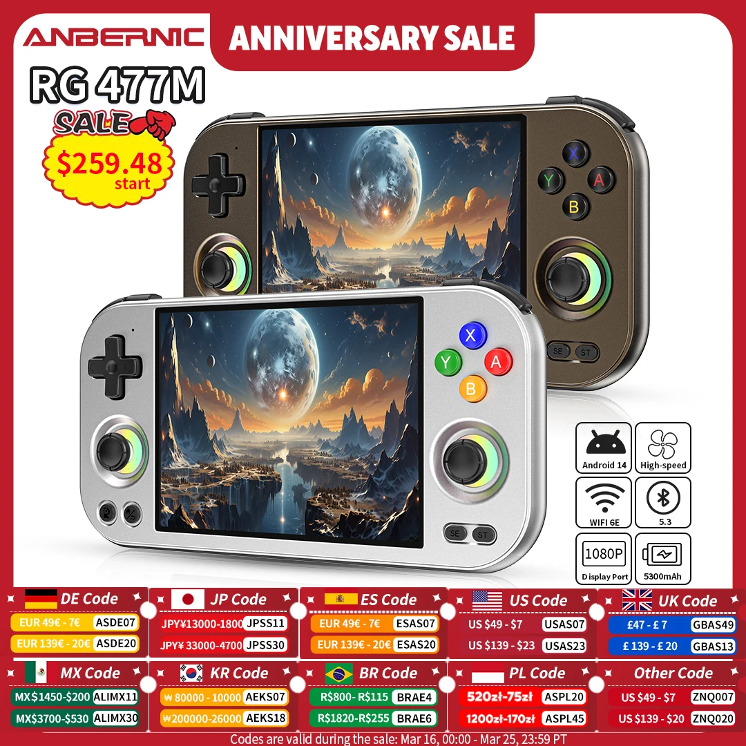 Anbernic RG477V Console di gioco portatile 4.7 LTPS In-Cell Android 14 DSP Effetto sonoro Lettore video Supporto AI RixelHK 1080p-DP Out 44 Anbernic RG477V Console di gioco portatile 4.7 LTPS In-Cell Android 14 DSP Effetto sonoro Lettore video Supporto AI RixelHK 1080p-DP Out 44