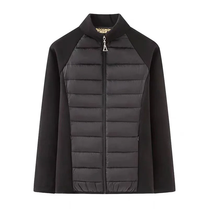 Golf Winter New Product Women's Outdoor Sports Short Jacket Comfortable Splicing Stand up Collar Coat Versatile Slimming Top
