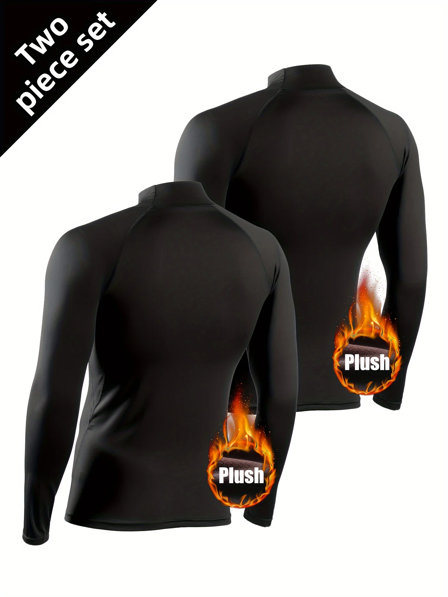 Men's Fleece Shirt - Long Sleeve Quick Dry Shirt | Breathable Workout Top