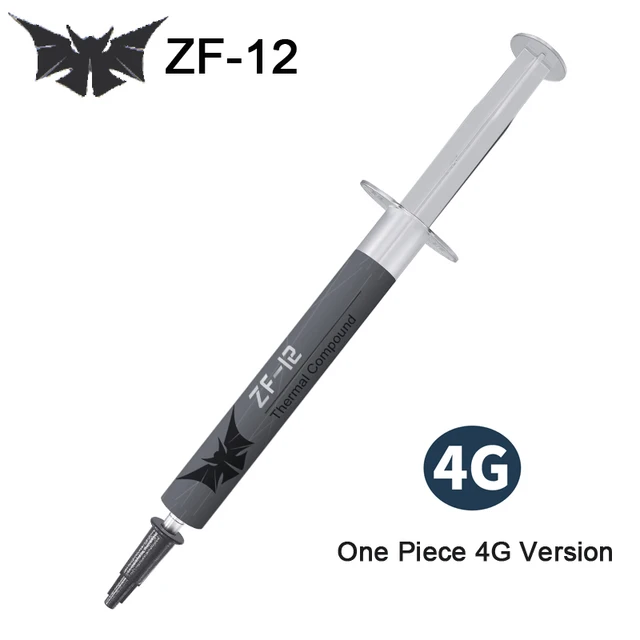 ZF-12 Thermal Compound Conductive 12W/mk Grease Paste Silicone Plaster Heat Sink for CPU GPU Chipset Notebook Cooling Coolers one piece 4g