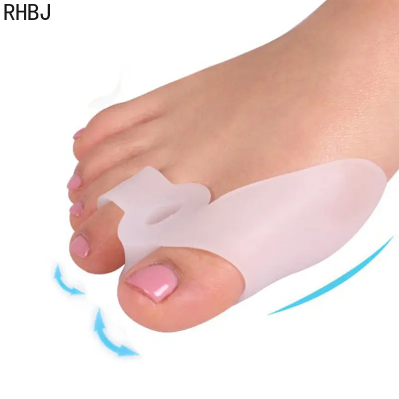 RHBJ 2Pcs Silicone Toe Separators Bunion Bone Ectropion Adjuster Toes Outer Appliance Hallux Valgus Corrector Foot Care Tools