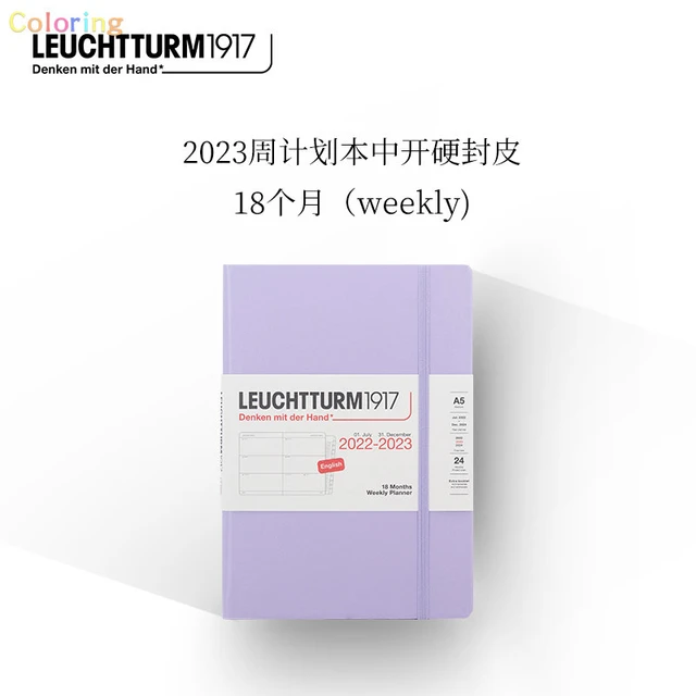 LEUCHTTURM1917 - Medium A5 Plain / Ruled / Squared / Dotted Hardcover  Notebook , Comes with Stickers for Labeling and Archiving - AliExpress