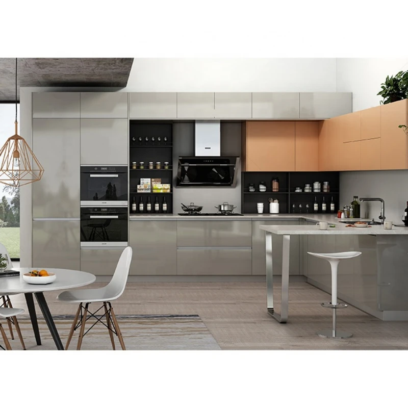 

Latest Design Lacquer Kitchen Cupboard Cabinet Modular Kitchen Cabinet For Home Furniture