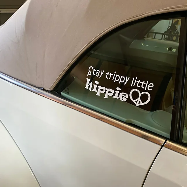 Hippie Car Decal For Women, Peace Sign Laptop Decals Bohemian Auto Styling Bumper Stickers Car Accessories