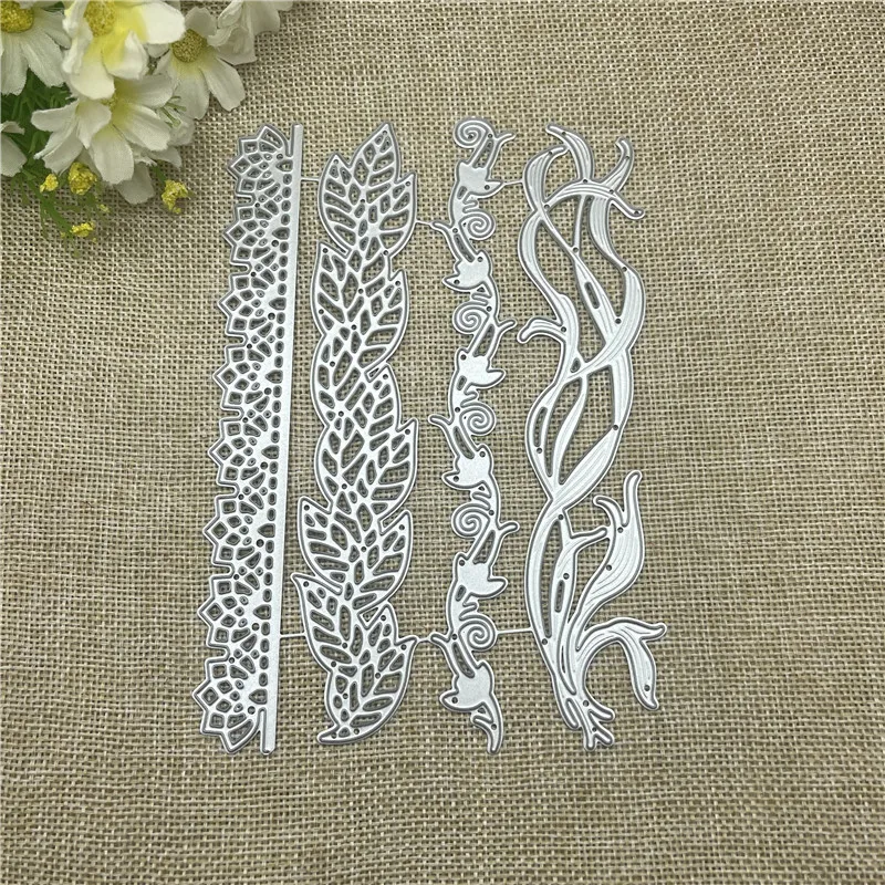 4 Pezzi Fustelle Metalliche Per Goffratura – Stencil Pizzo Rotondo Per Scrapbooking E Card Making