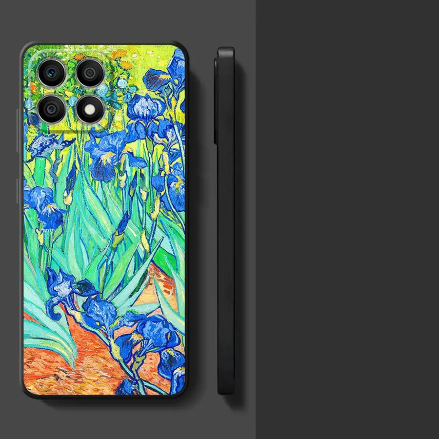 Van Gogh Starry Night Black Soft Phone Case Cover