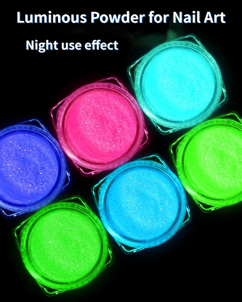 Glow In The Dark Pigment Luminous Nail Dipping Powder Summer Decoration Manicure Accessories Tool For Nail Supplies Professional