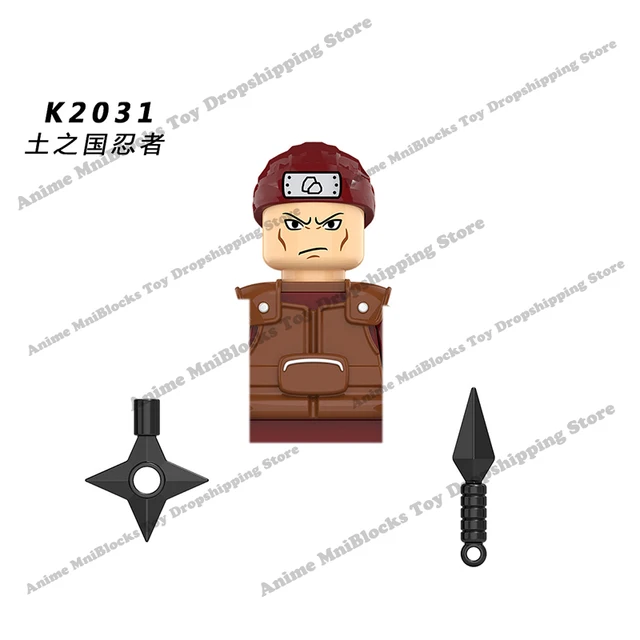 Naruto Sasuke Kakashi Akatsuki bricks Building Blocks Anime cartoon Mini Action Figures Heads Assembly Toys kids Birthday Gifts Coral Red